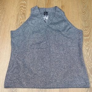 New I.N.C. 3X plus size silver metallic top